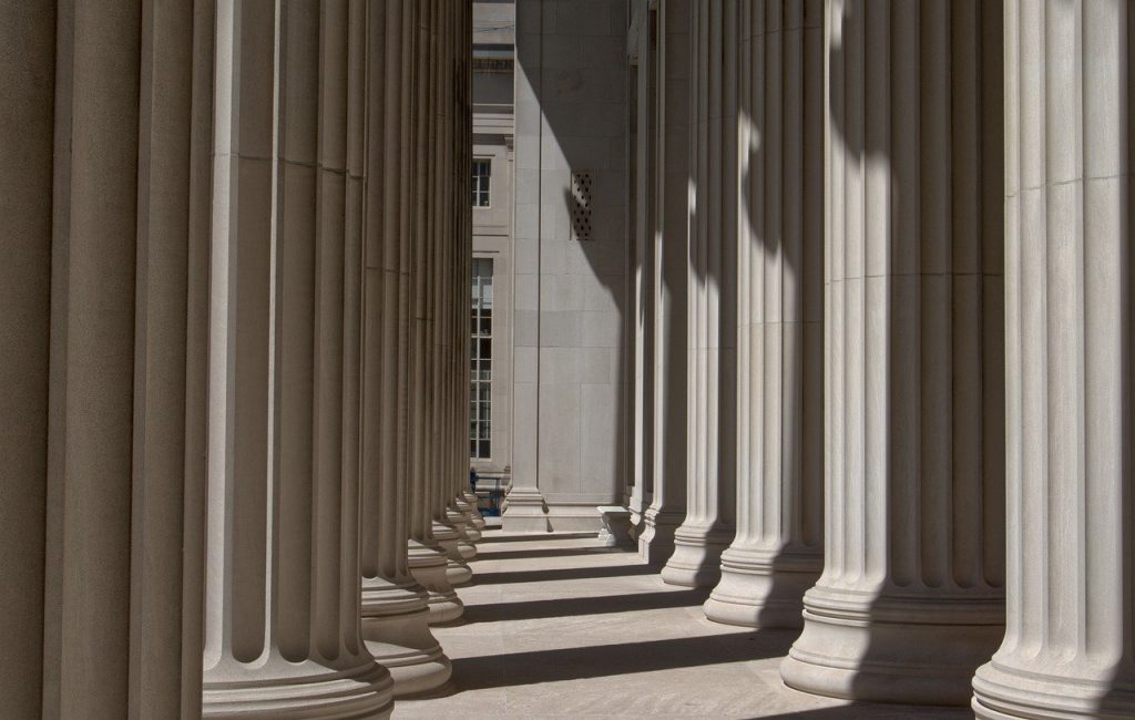 columns, building, massachusetts