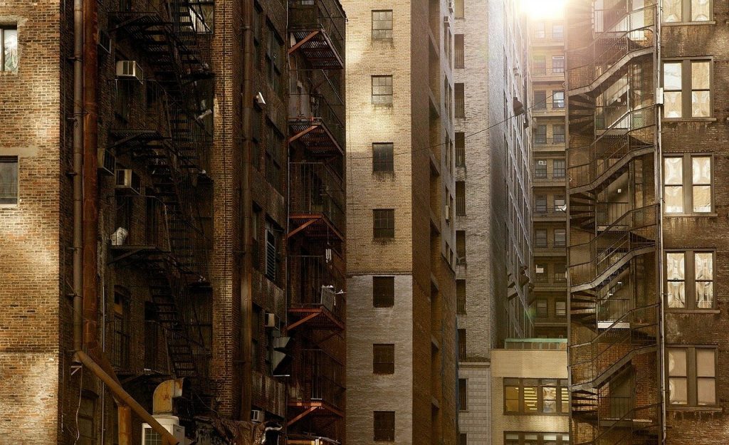 buildings, apartments, stairs